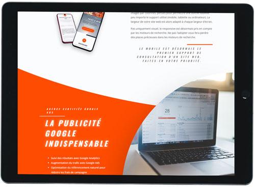 Site Internet responsive tablette